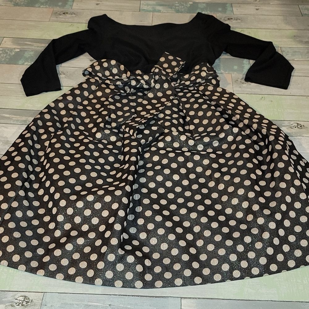 Jessica Howard Black & Silver Dress sz 10